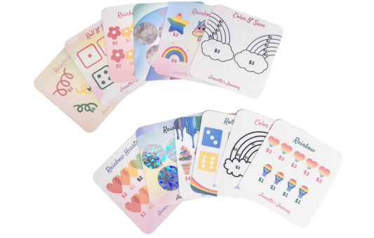 Colorful Dollar Randomizer Challenge Cards | 12 (volume 2)