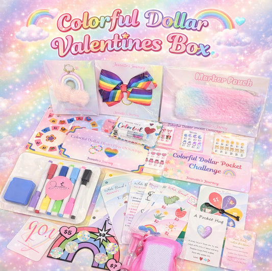 Pre Sale Colorful Dollar Valentines Box (Shipping Feb 7, 2026)