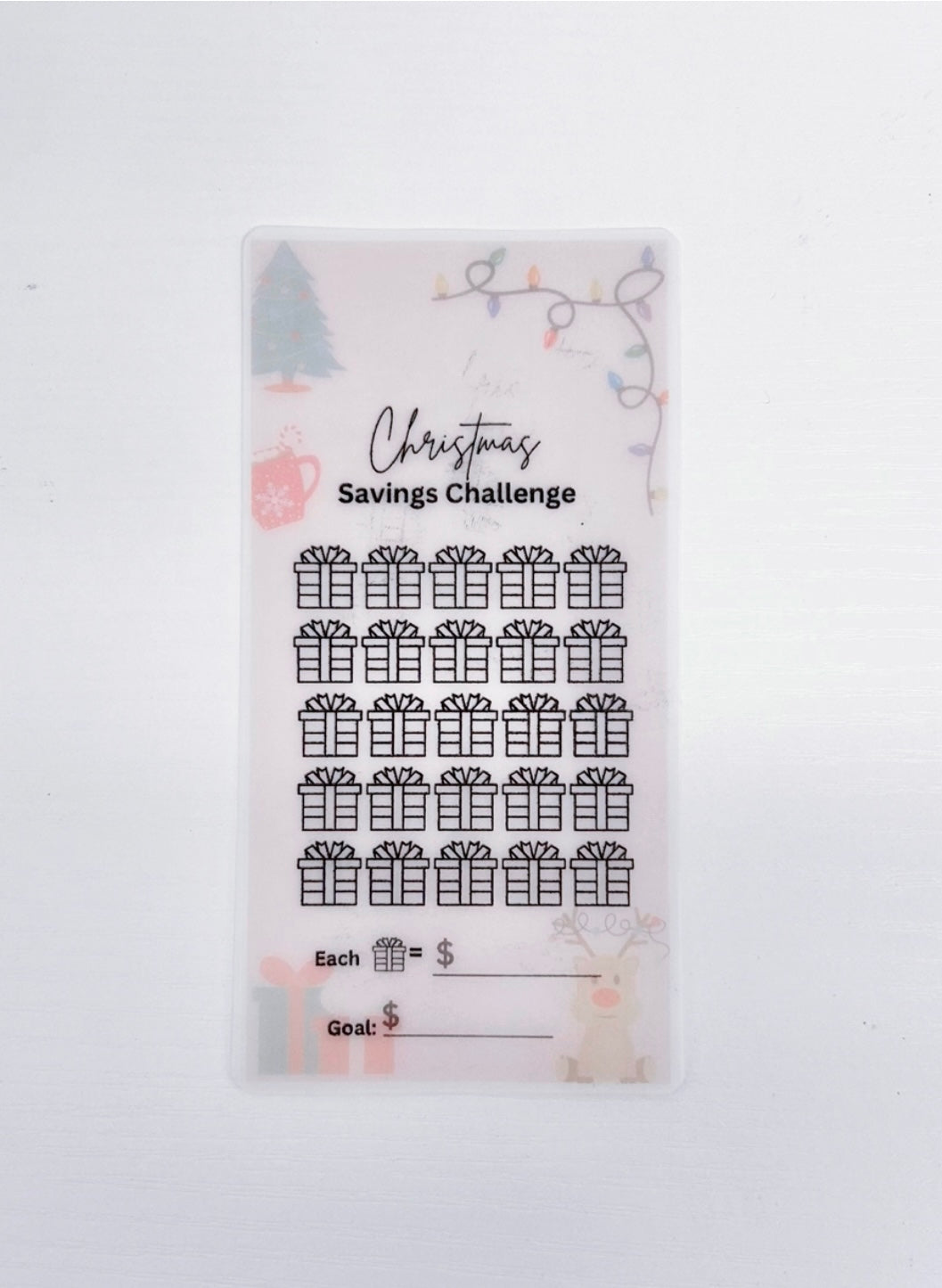 Matte Vellum Christmas Savings Challenge