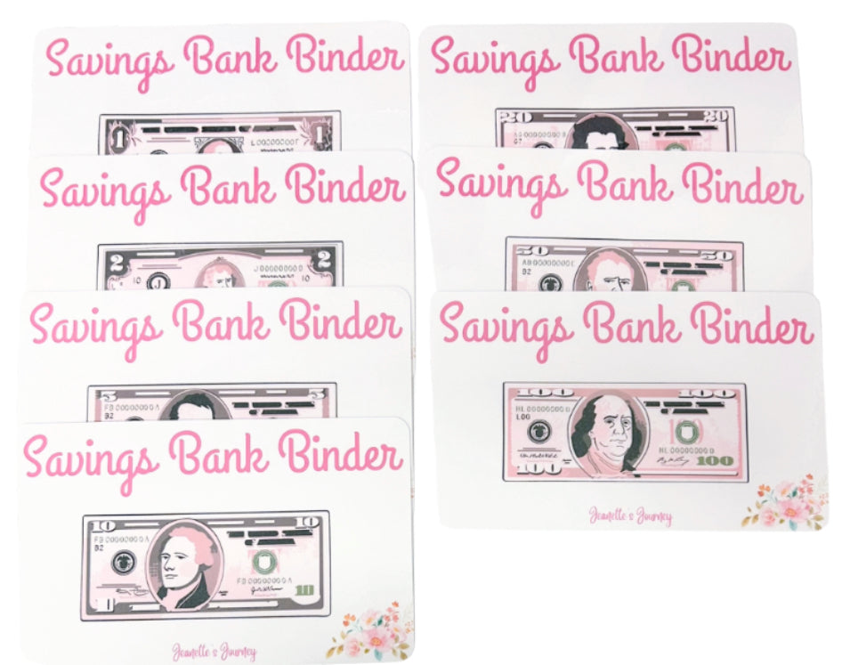 Savings Bank Binder Inserts | A5