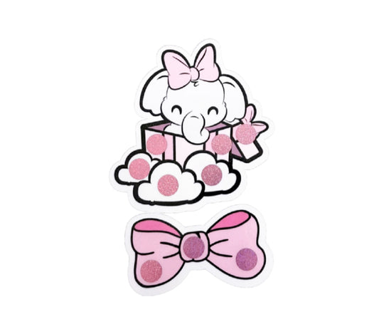 Elephant and Bow Cut Out Scratch N’ Save