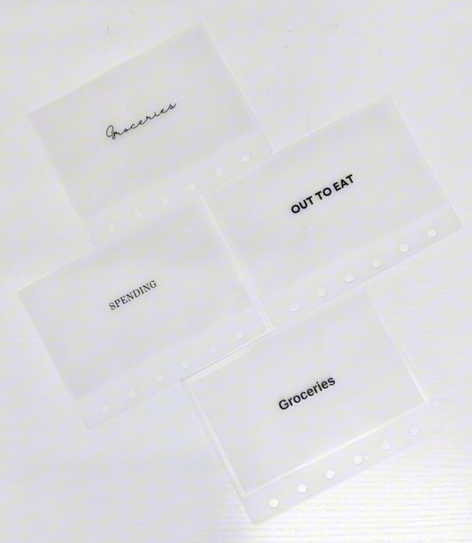 Mini Minimalist Matte Vellum Cash Envelopes/ A7