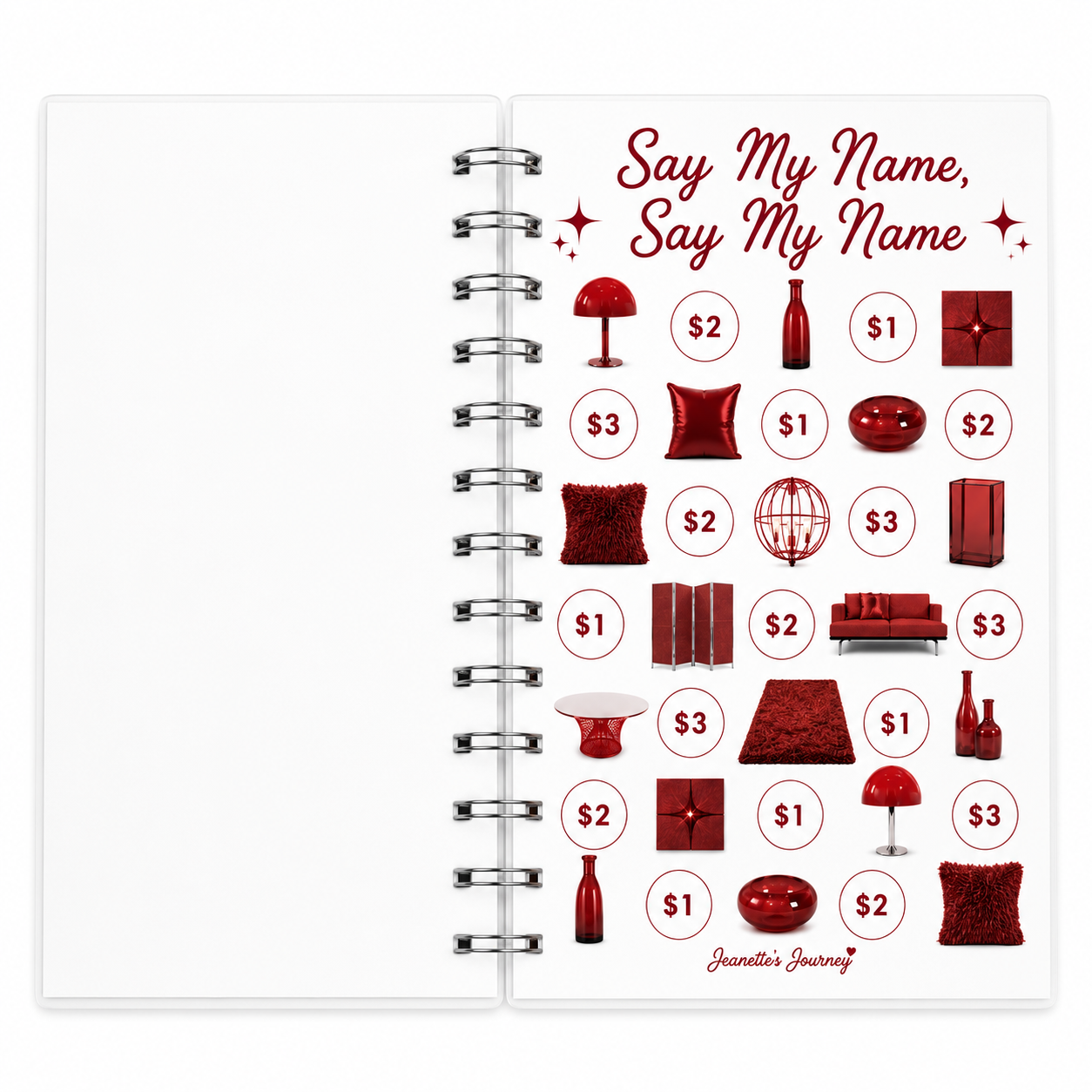 Destiny’s Child Say My Name Savings Challenge | A6 Booklet