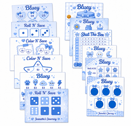 Colorful Dollar Randomizer Challenge Cards | 12 (volume 5)