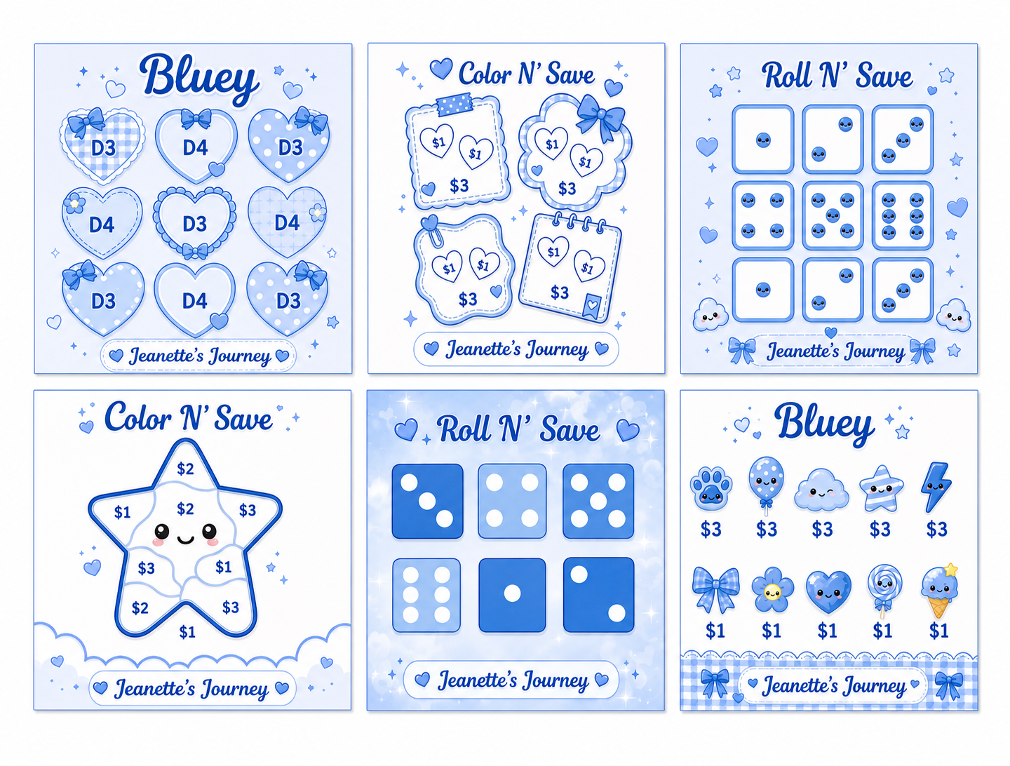 Colorful Dollar Randomizer Challenge Cards | 12 (volume 5)