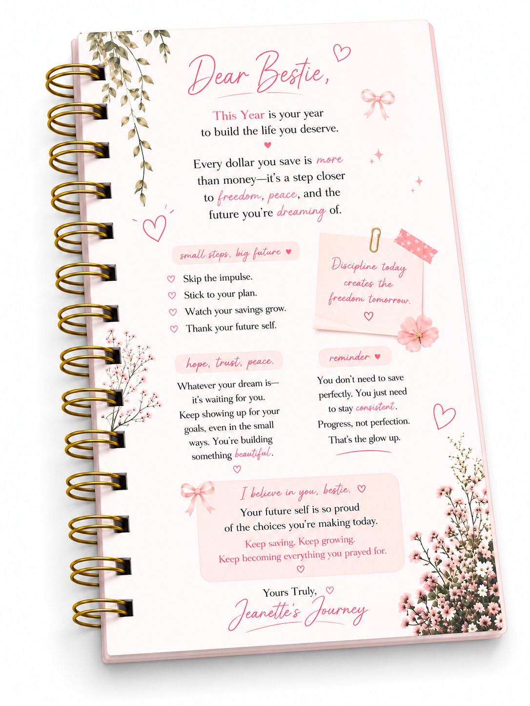 Stepping Into Monthly Savings | A6 Booklet