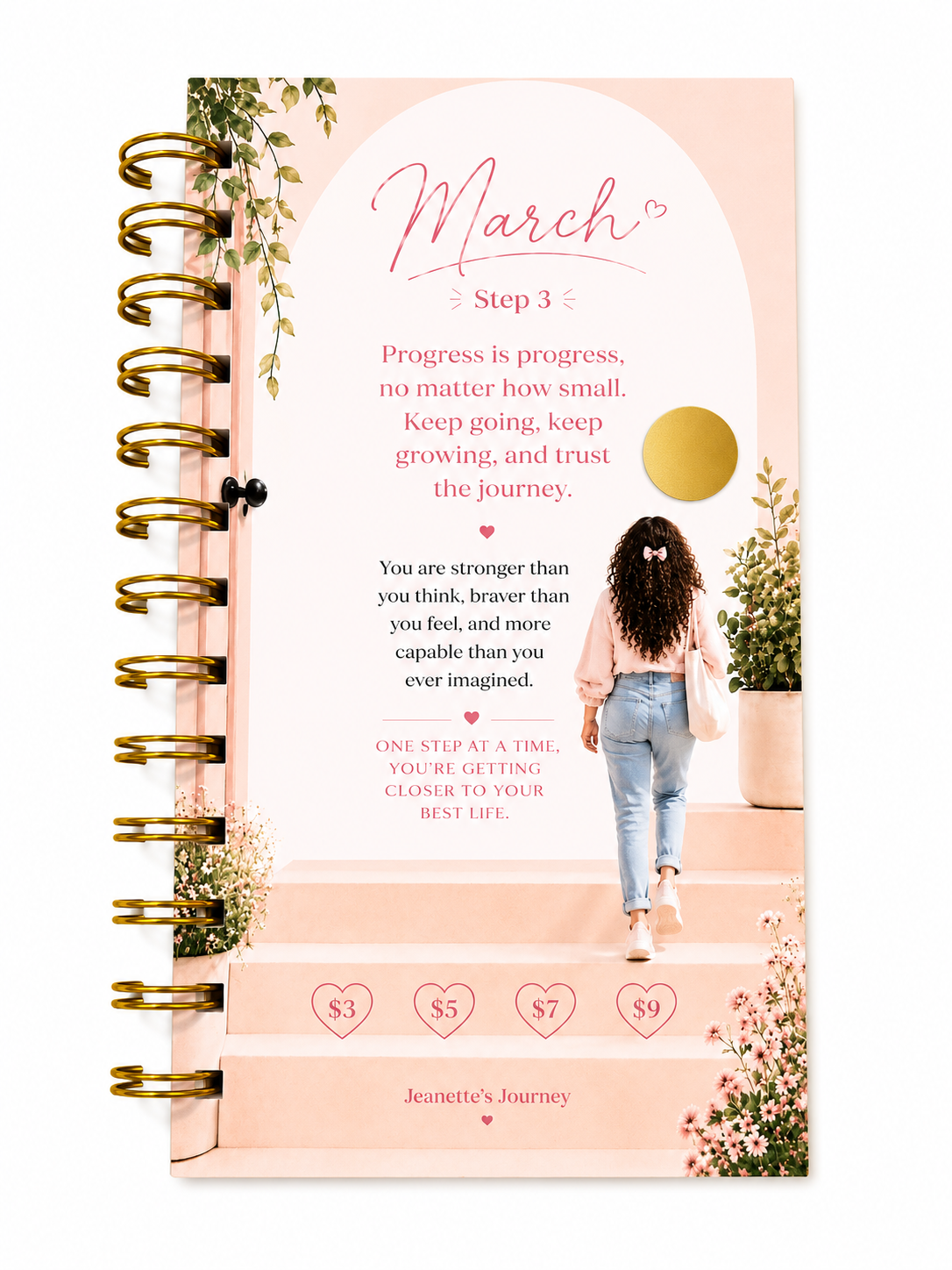Stepping Into Monthly Savings | A6 Booklet