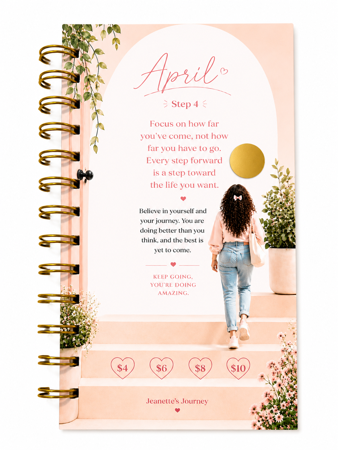 Stepping Into Monthly Savings | A6 Booklet