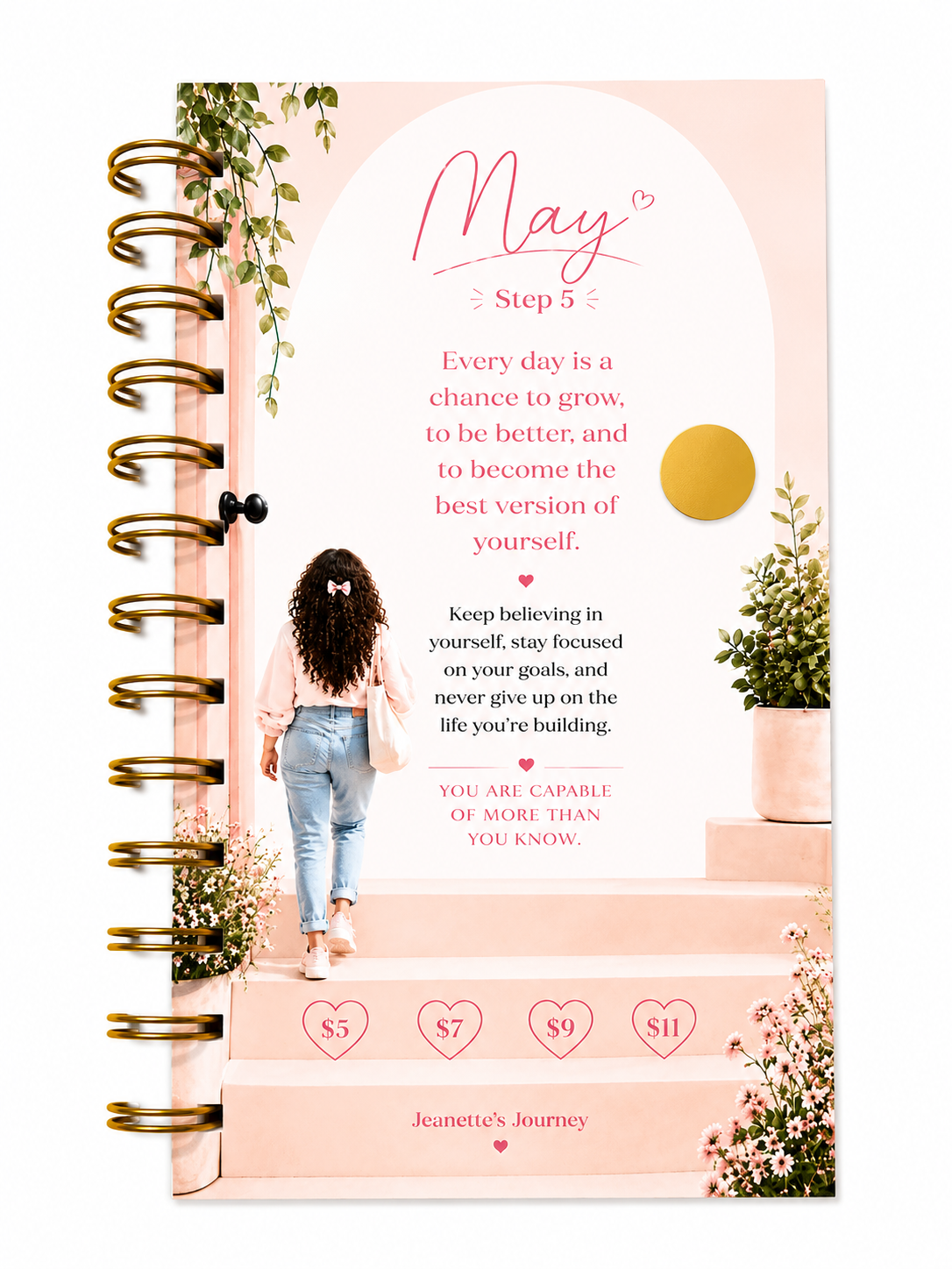 Stepping Into Monthly Savings | A6 Booklet