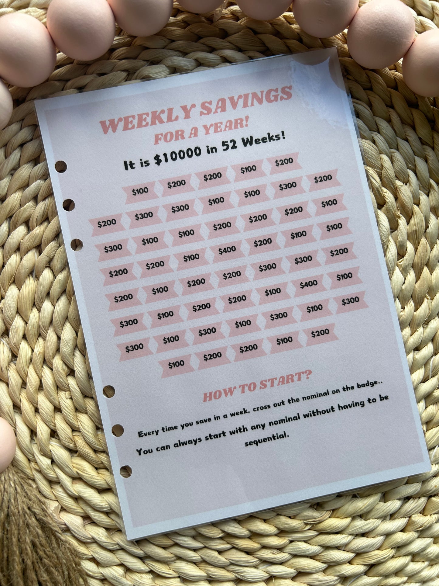 Spring Savings Challenges Booklet/ A5