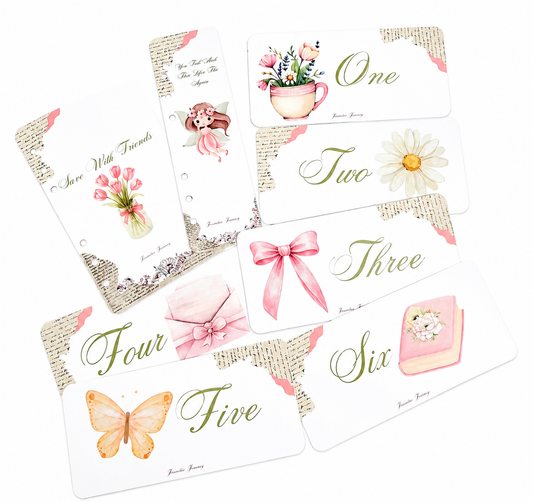 Spring Personalized Journal Aesthetic Cover, Bookmark, and 6 Dashboards/
