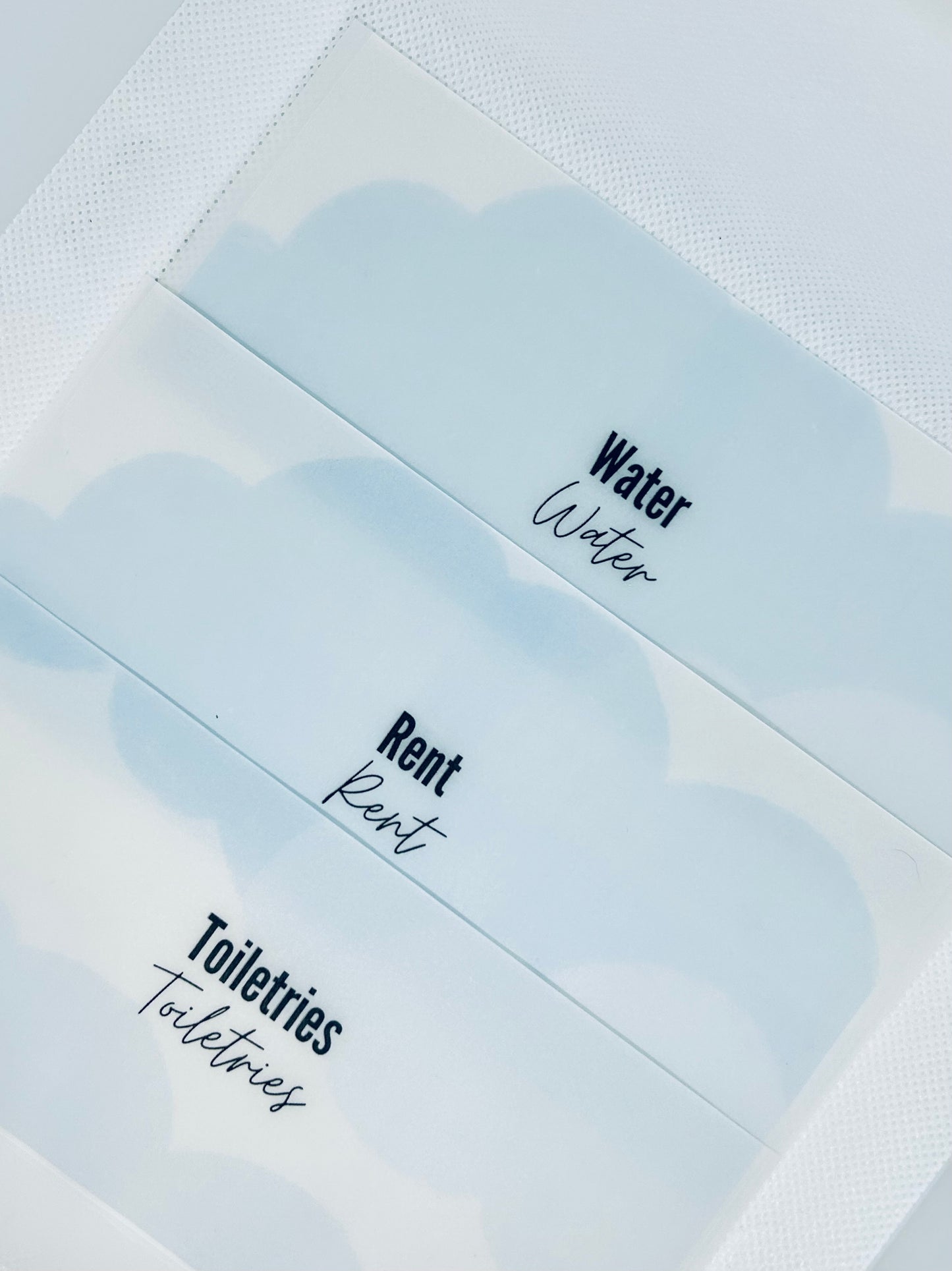 Cloud Matte Vellum Cash Envelopes/ A6