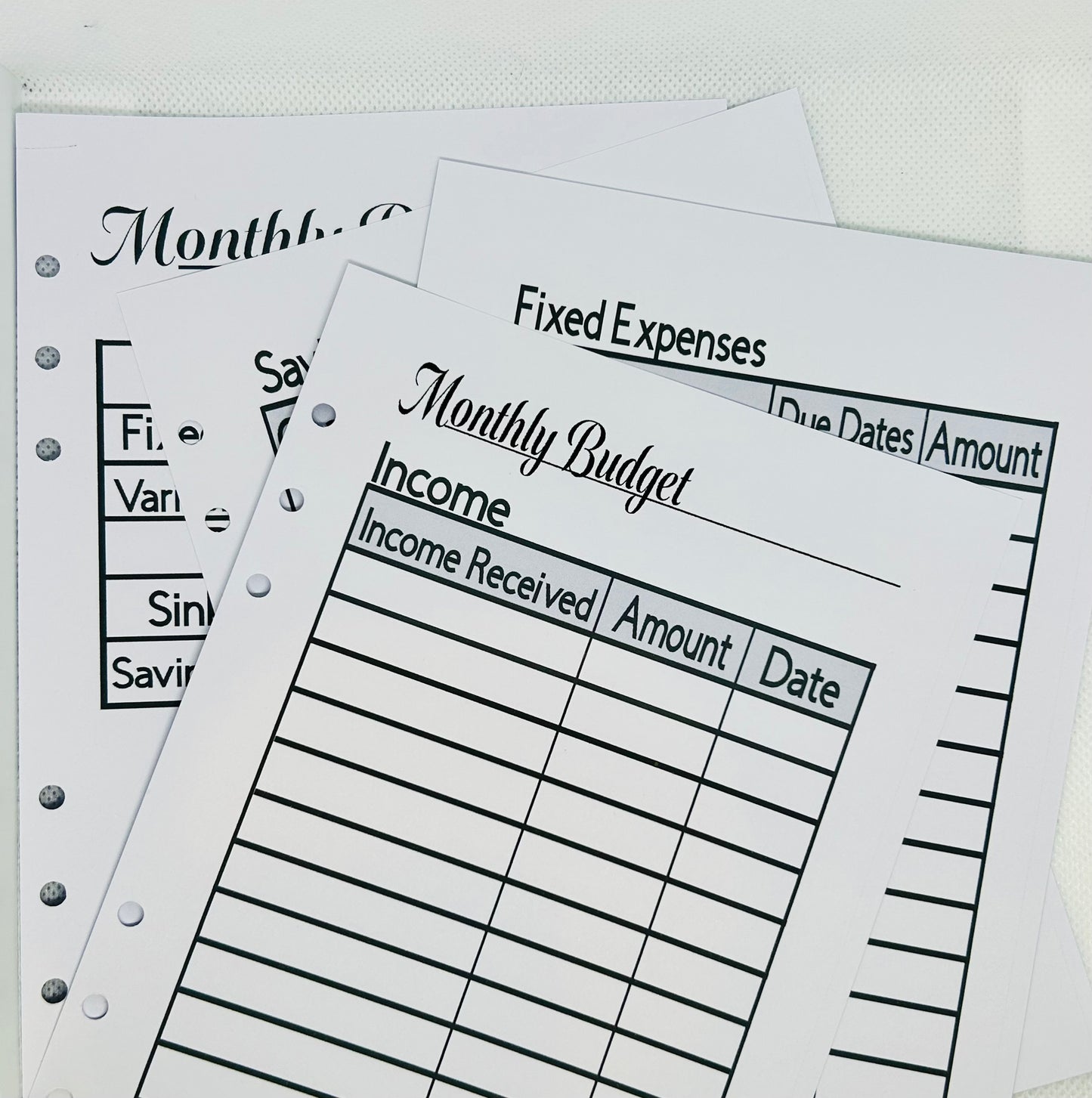 Monthly Laminated Budget Planner Pages/ A5 Pages