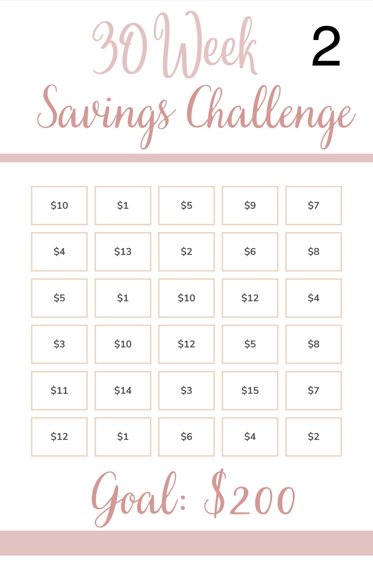 Spring Savings Challenges Booklet/ A5