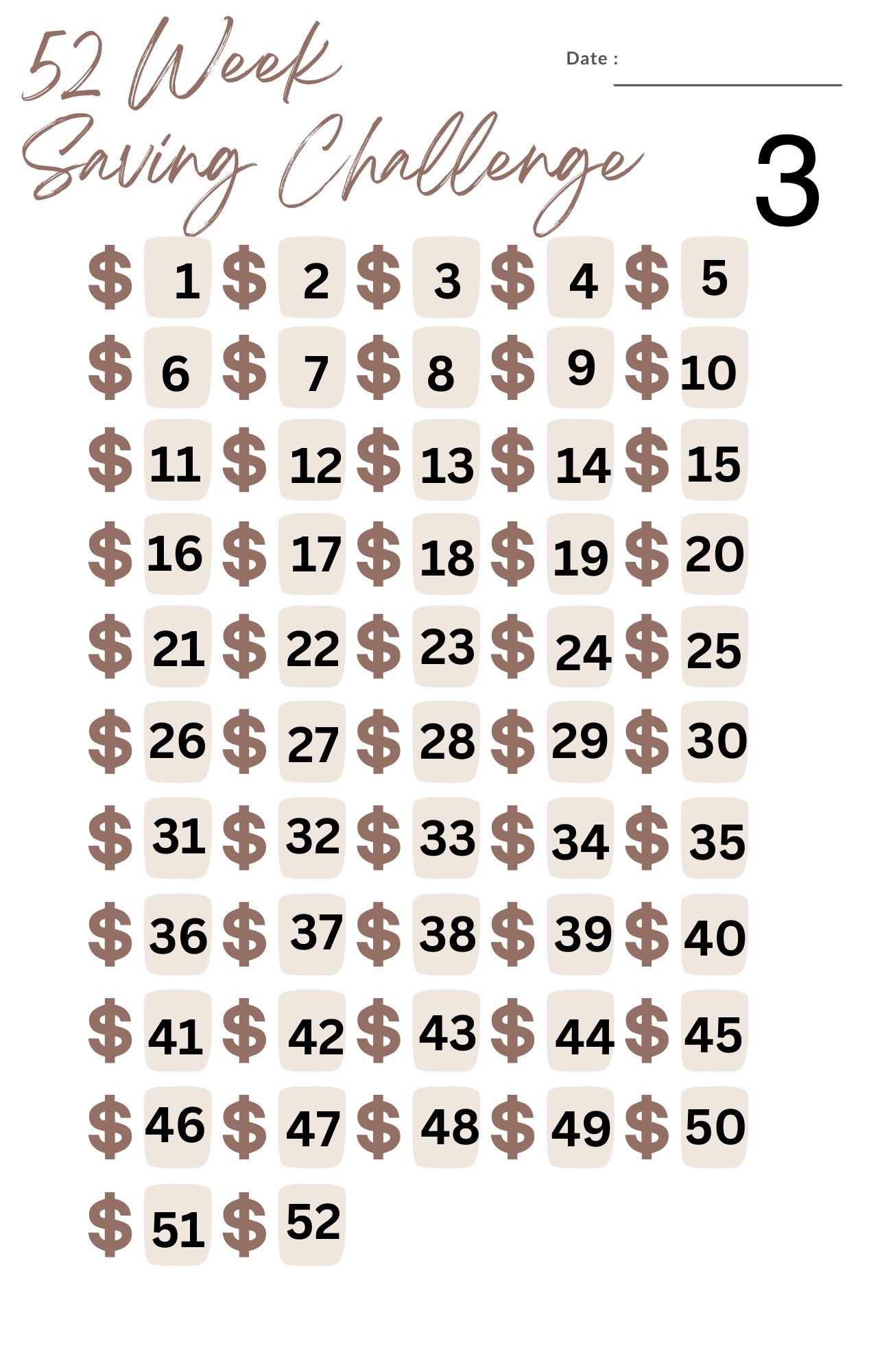 Spring Savings Challenges Booklet/ A5