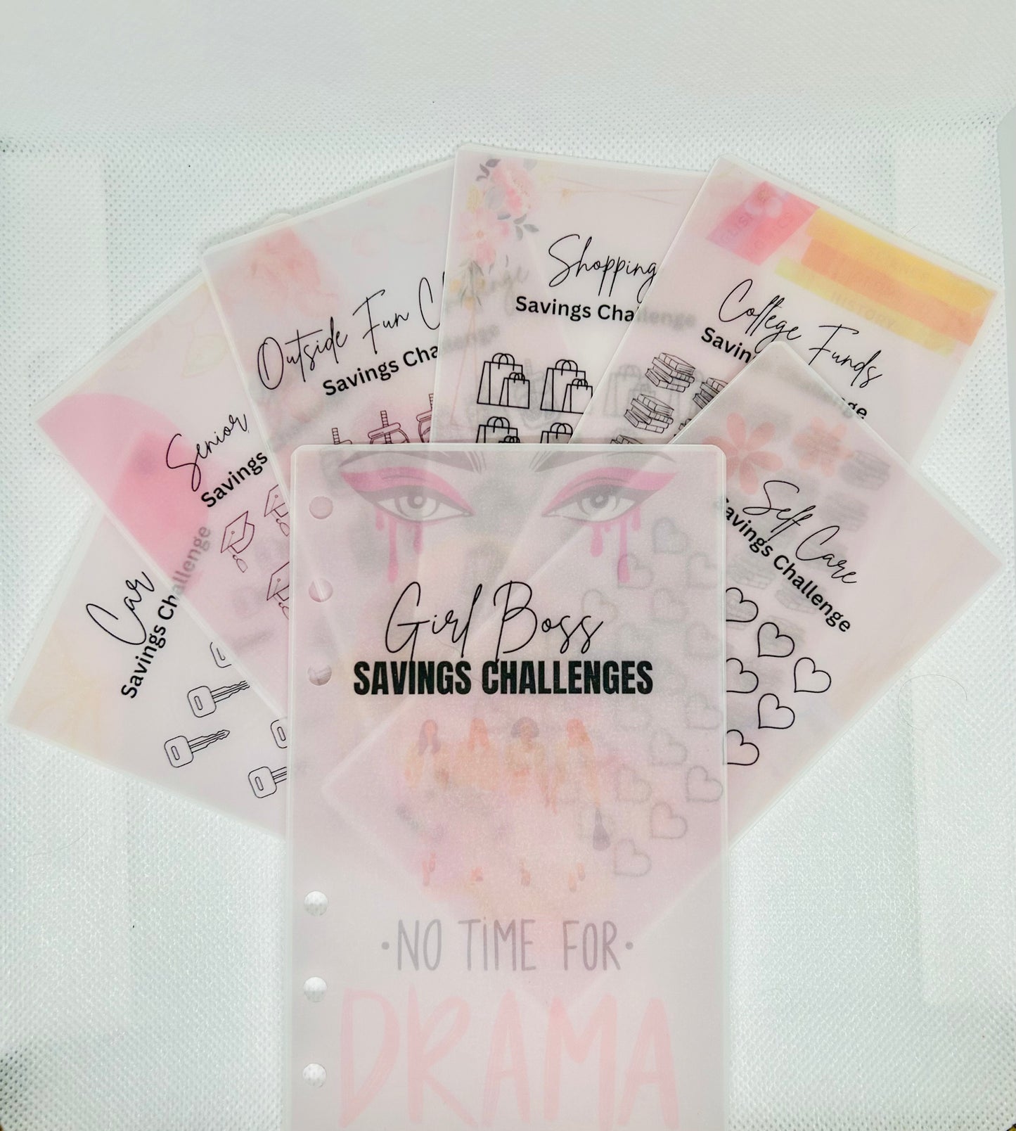 Girl Boss Matte Vellum Savings Challenges With Dashboard/ A6